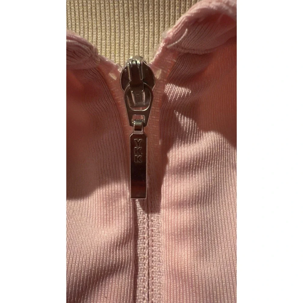 Golftini Sleeveless Quarter Zip‎ Stretch Golf Polo Light Pink Fashion Style Lg
